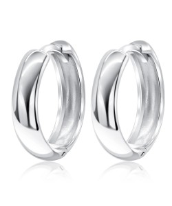 Elegant Silver Hoop Earring HO-2538